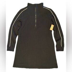 Title Nine Warmup Fleece Dress Size Medium Black Activewear Athleisure Winter